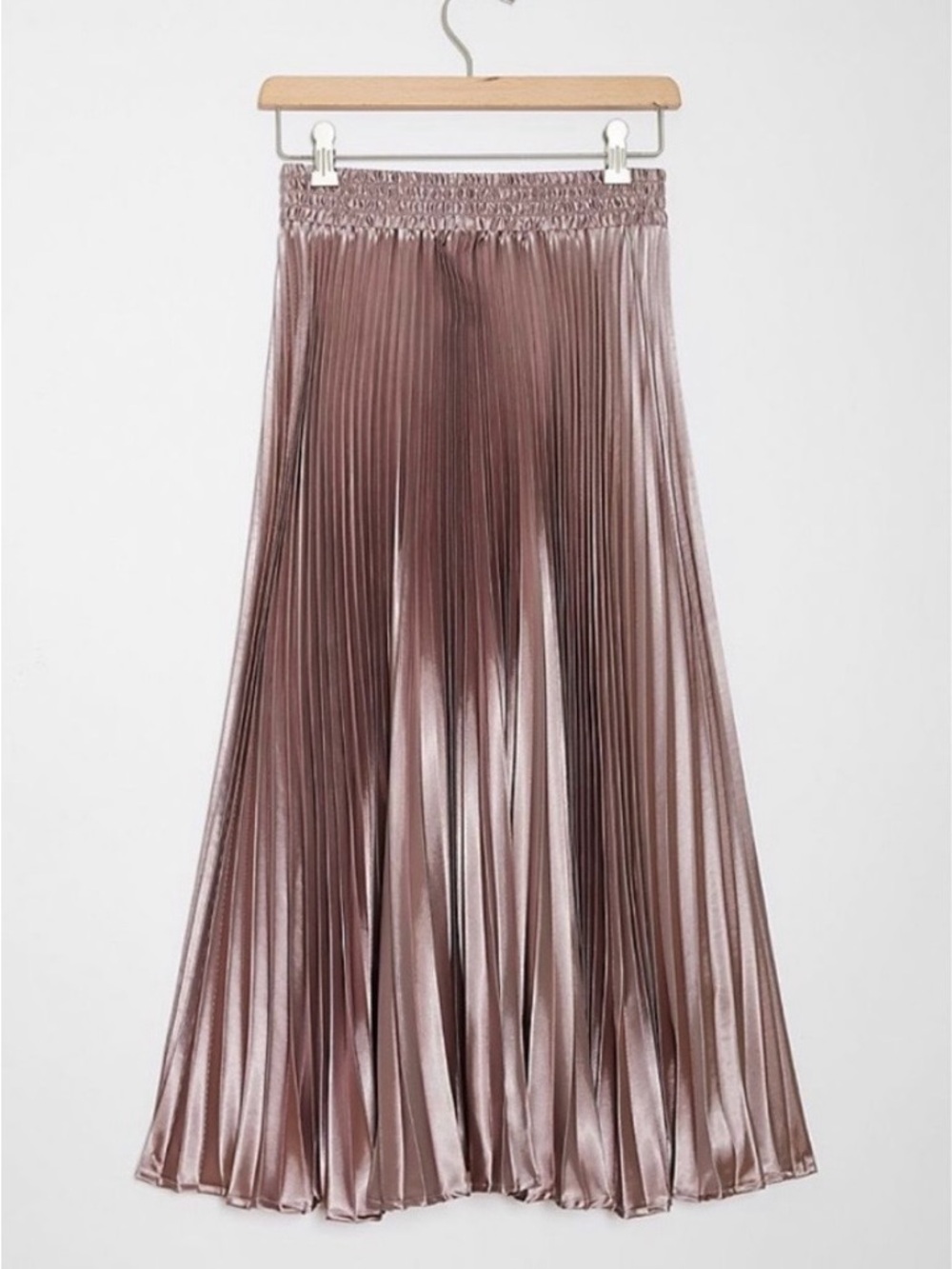Anthropologie Blue Tassel Semele Pleated Midi Skirt